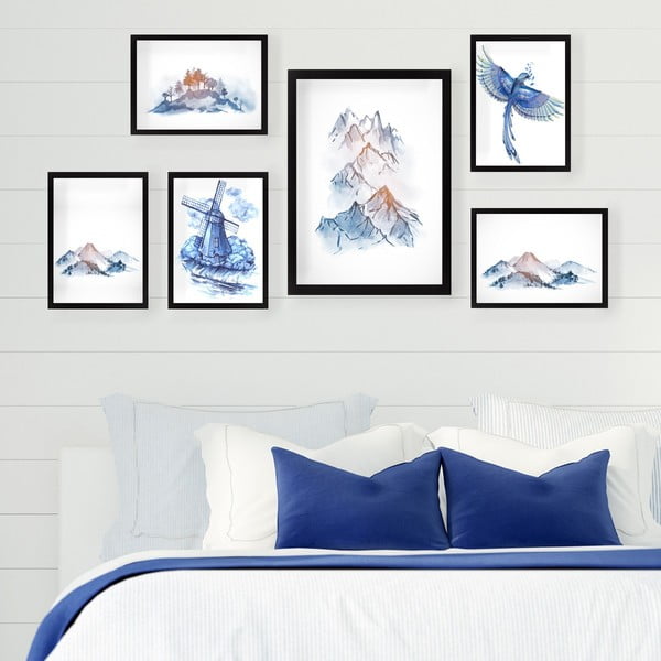 Tablouri 6 buc.  Watercolor – Wallity-image-1