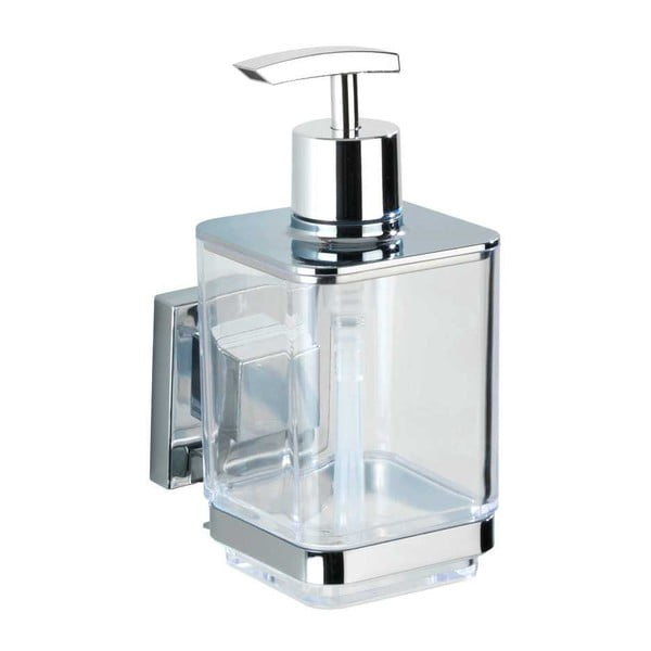 Set de accesorii de baie argintiu lucios autoadeziv din plastic Quadro – Wenko-image-2