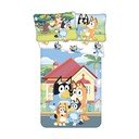 Lenjerie de pat pentru copii din bumbac pentru pătuț 100x135 cm Bluey – Jerry Fabrics