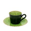 Ceașcă verde/neagră din gresie ceramică 190 ml Riviera – Costa Nova