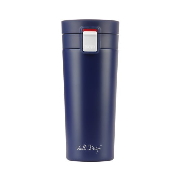 Cană termică Vialli Design Fuori, 400 ml, albastru-închis-image-3