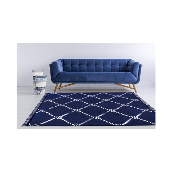 Covor reversibil Rope, 160 x 250 cm, alb-albastru-image-3