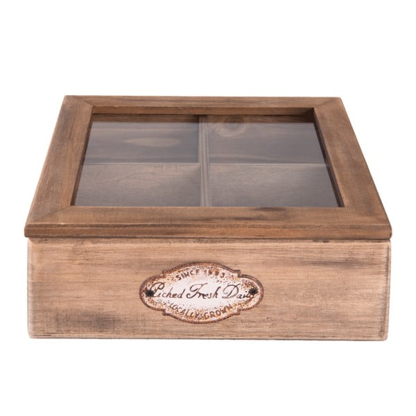 Cutie din lemn pentru pliculețe ceai Clayre & Eef Hurasso