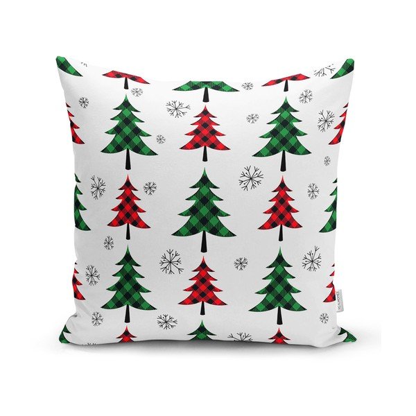 Față de pernă 43x43 cm  cu model de Crăciun Tartan – Mila Home