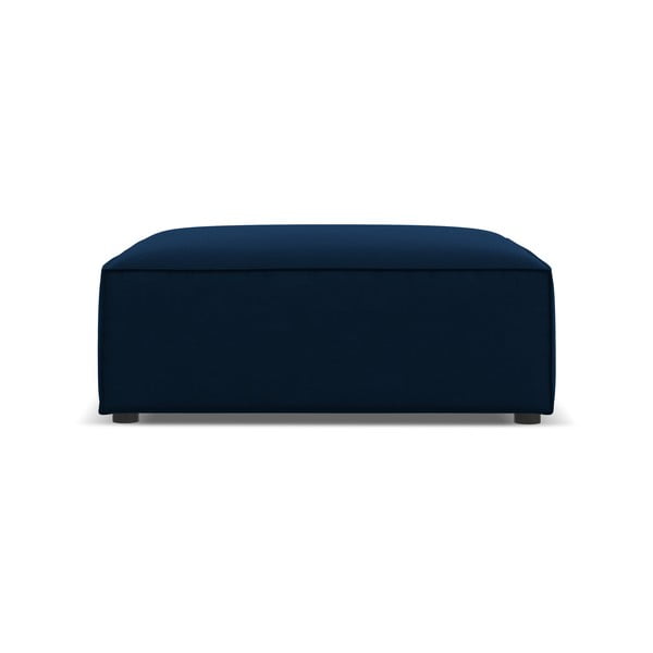 Taburet albastru închis cu tapițerie din catifea Jodie – Micadoni Home