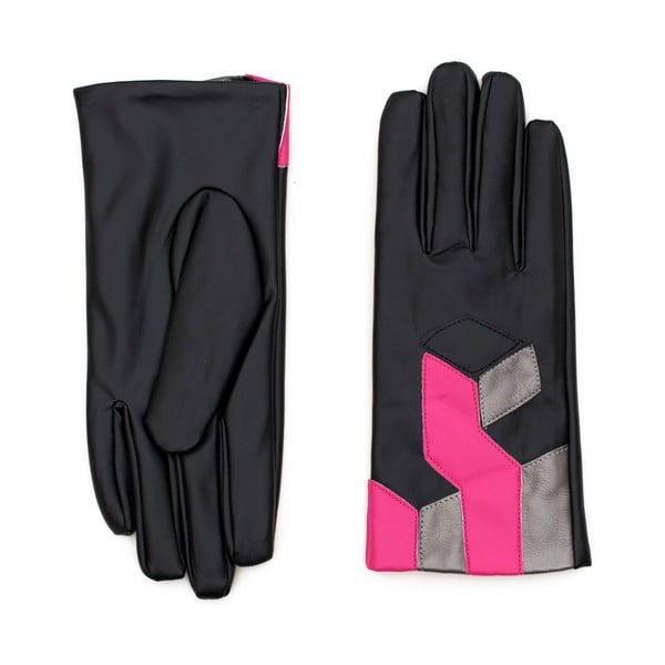 Mănuși negru-roz Molly