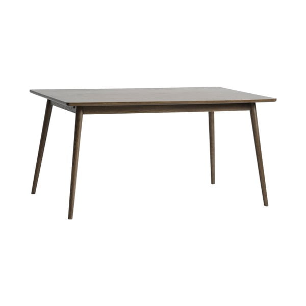 Masă de dining maro extensibilă cu blat cu aspect de lemn de stejar 150x90 cm Barrali – Unique Furniture-image-2