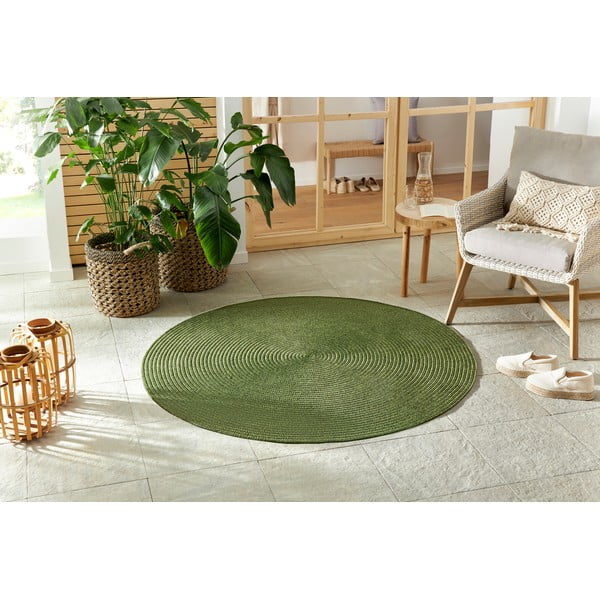 Covor verde rotund de exterior  ø 200 cm - NORTHRUGS-image-1