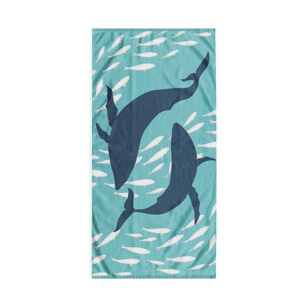 Prosop de plajă albastru 90x180 cm Dolphin – DecoKing