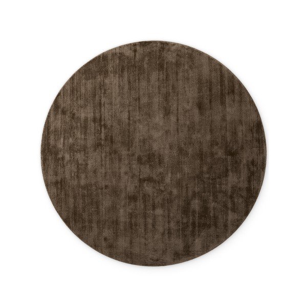 Covor maro țesut manual rotund din viscoză ø 150 cm Noemi – Vikosa