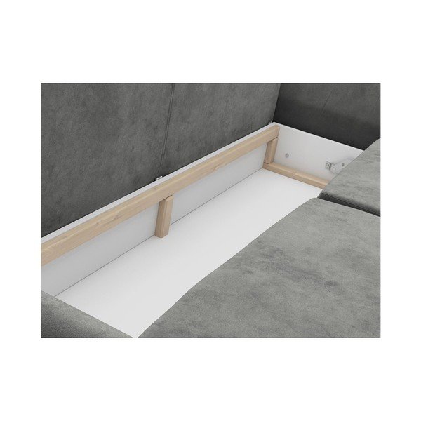 Canapea extensibilă cu 3 locuri și tapițerie de catifea Windsor & Co Sofas Pyxis, gri-image-4