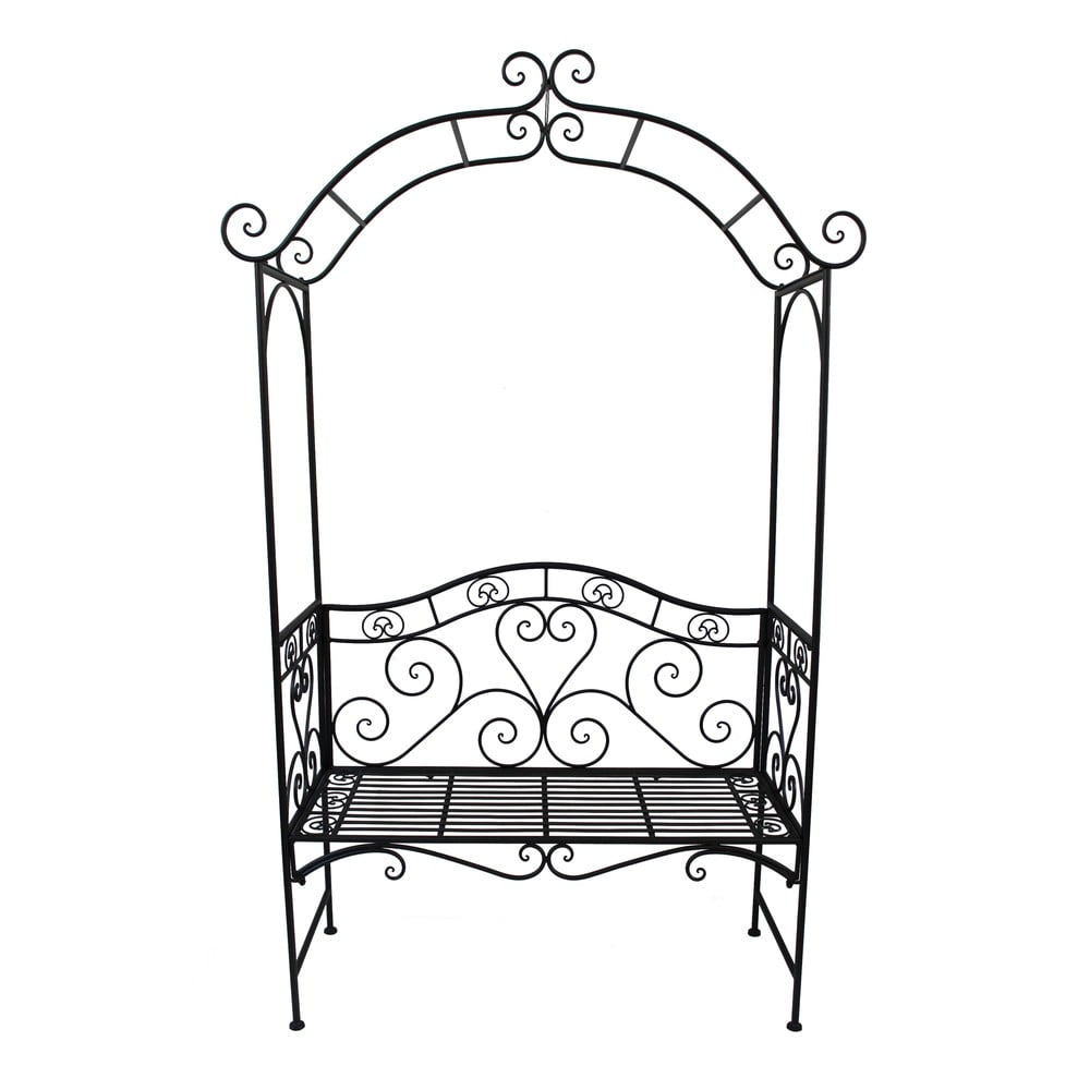 Bancă de grădină neagră din metal Colima – Garden Pleasure