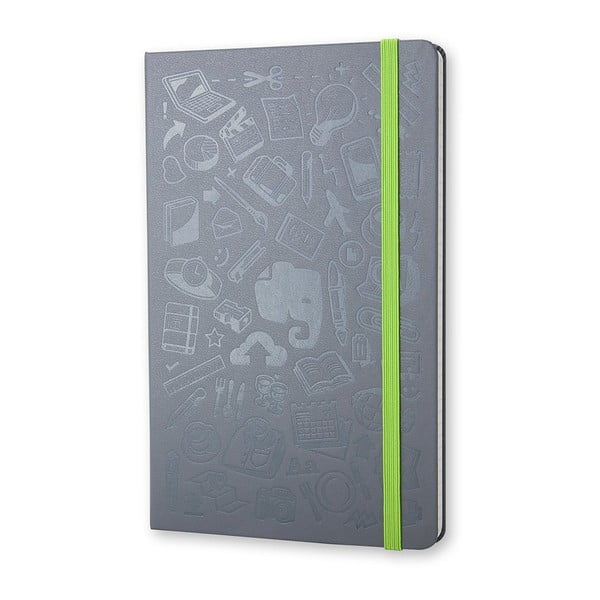 Caiet Moleskine, 240 pag., hârtie dictando, copertă rezistentă, gri-image-1