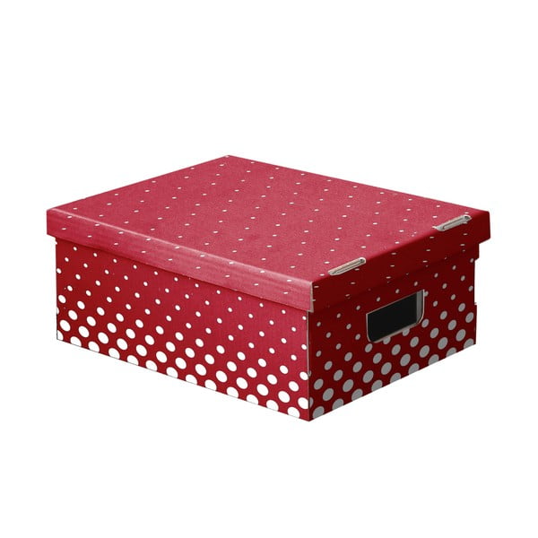 Set 3 cutii pentru depozitare Ordinett  New Red, 52x29 cm