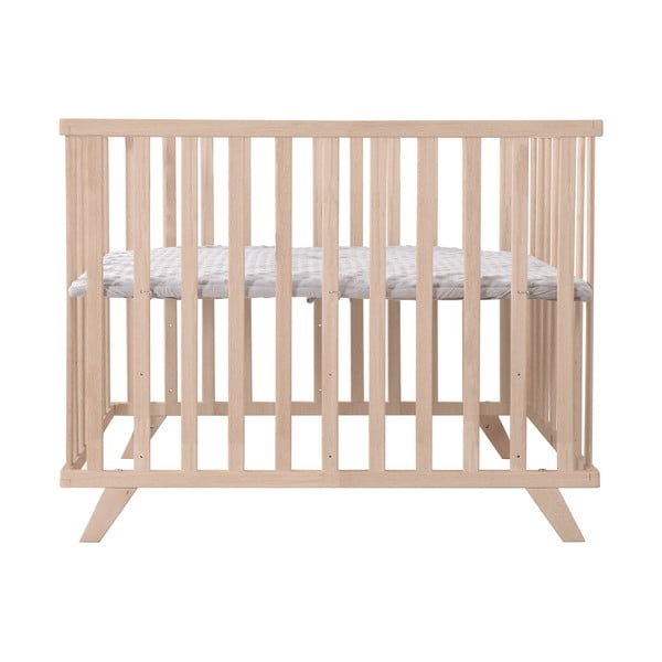 Țarc pentru copii în culoare naturală din lemn de fag cu înălțime reglabilă 75x100 cm Lil Planet – Roba-image-2