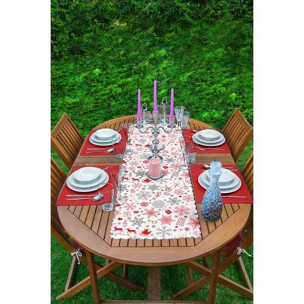 Set de Crăciun de 4 suporturi de farfurie și un napron 140x45 cm American Servis - Mila Home-image-2