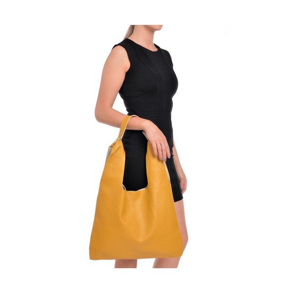Geantă din piele Sofia Cardoni, maro-image-2