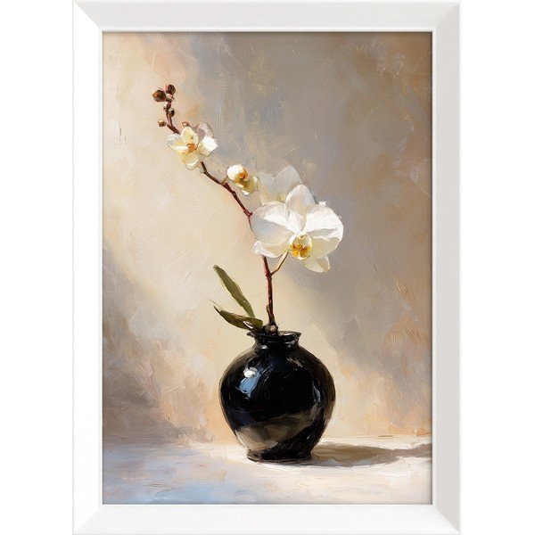 Tablou cu ramă imprimat 56x75 cm White Orchid – Styler