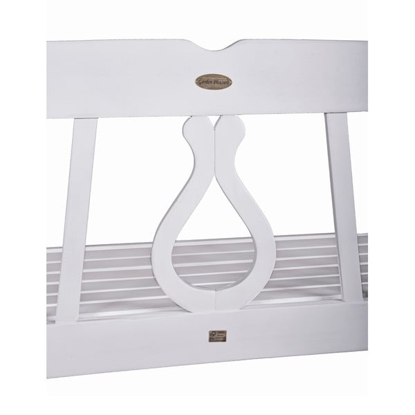 Bancă de grădină albă din lemn masiv Arcadia – Garden Pleasure-image-2