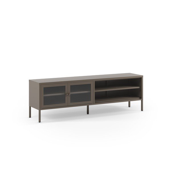 Comodă TV gri din metal 160x50x35 cm Layna – Marckeric-image-3