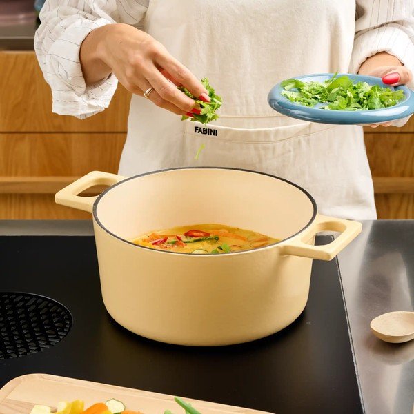 Cratiță cu capac din fontă 5,5 l adecvată pentru plita cu inducție Mattia 3.0 – FABINI-image-1