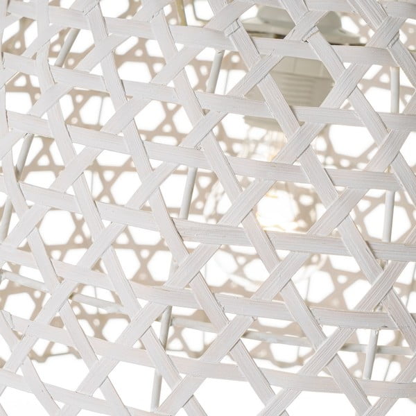 Lustră crem cu abajur din bambus ø 35 cm – Casa Selección-image-2