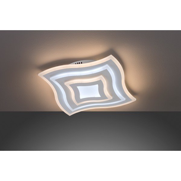 Plafonieră albă LED cu control prin telecomandă/cu intensitate reglabilă din metal 43x43 cm Gorden – Fischer & Honsel-image-4