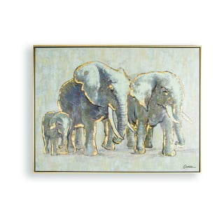 Tablou pictat manual Graham & Brown Elephant Family, 80 x 60 cm