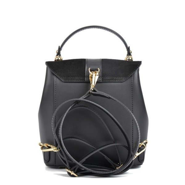 Rucsac din piele Isabella Rhea Carmit, negru-image-1