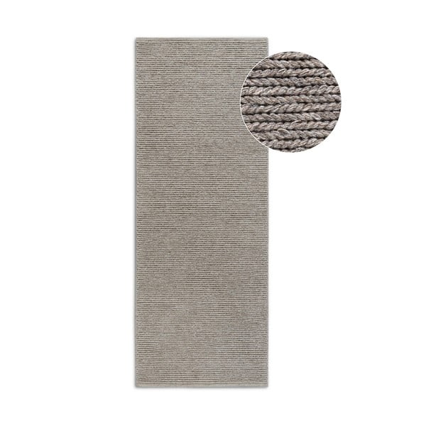 Covor tip traversă maro deschis țesut manual din lână 80x200 cm Francois – Villeroy&Boch