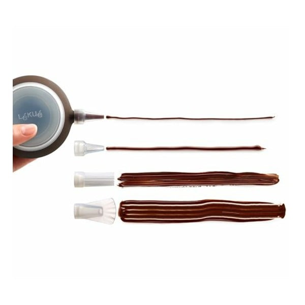 Decorator cu 4 extensii Lékué Decopen, maro-image-1