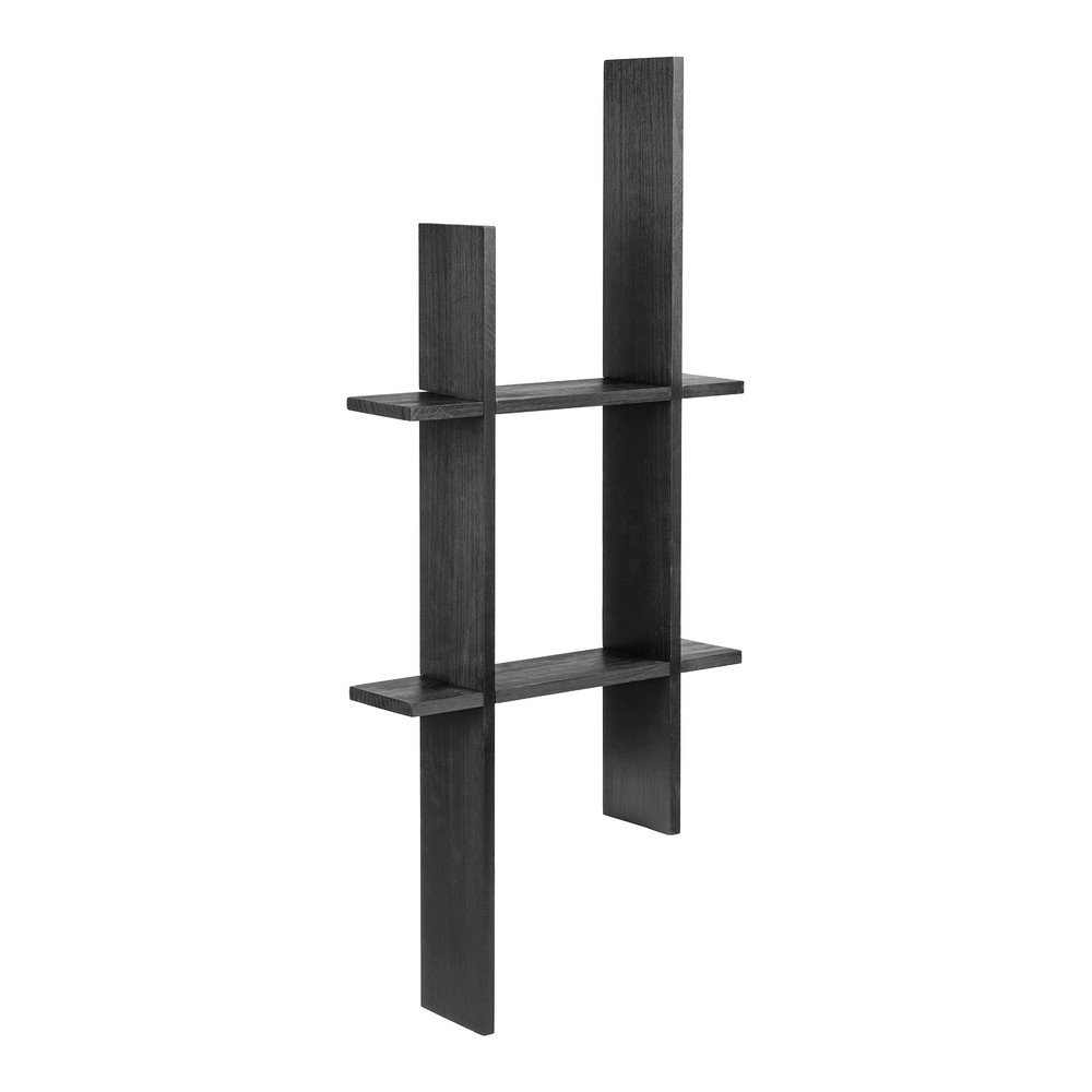 Raft negru etajat din lemn de pin 86 cm Mostar – House Nordic