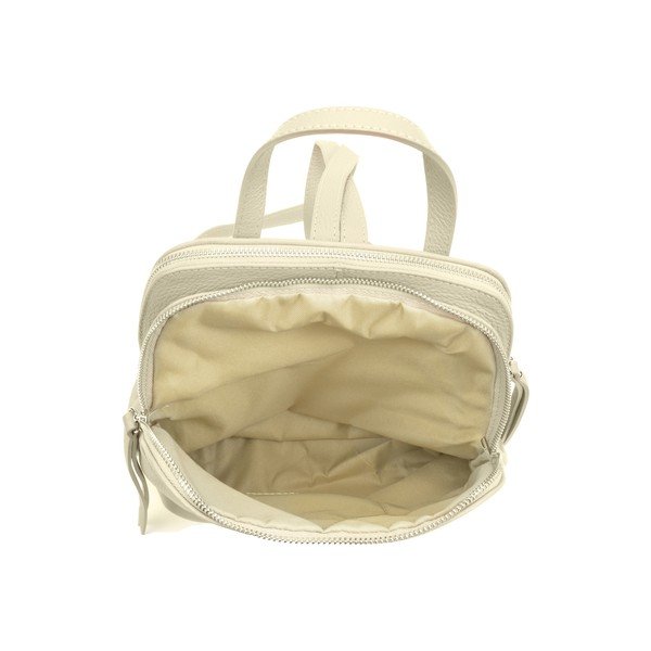 Rucsac din piele Anna Luchini Erika, crem-image-3