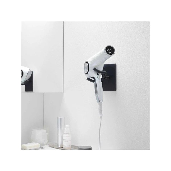 Suport pentru uscătorul de păr negru de montat pe perete din metal Film Hook – YAMAZAKI-image-1