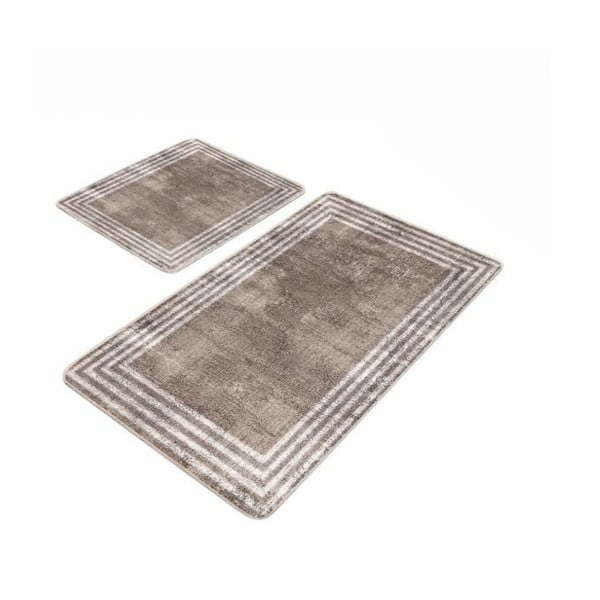 Covorașe de baie maro 2 buc. din catifea 60x100 cm – Mila Home