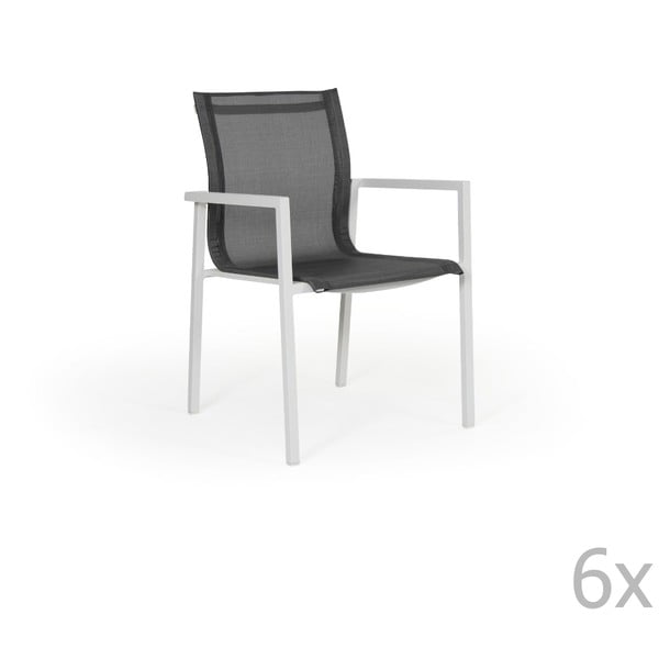 Set 6 scaune pentru grădină Brafab Belfort, alb