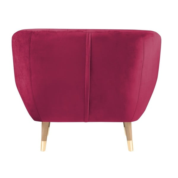 Fotoliu cu tapițerie din catifea Mazzini Sofas Benito, roz-image-4