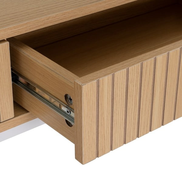 Masă consolă în culoare naturală cu aspect de lemn de stejar 30x100 cm Mid-Lines – Casa Selección-image-3