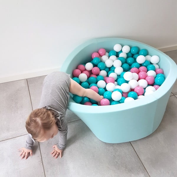 Piscină rotundă pentru copii cu 200 de mingi Misioo, 90 x 40 cm, albastru-image-1