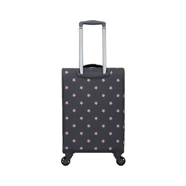 Set troler cu 4 roți și portfard Lollipops Starry, gri - roz-image-1