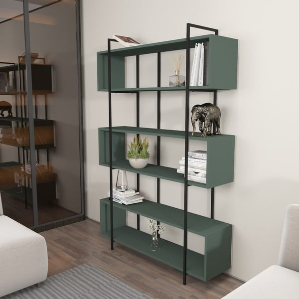 Bibliotecă verde 120x180 cm Bruti – Kalune Design-image-3