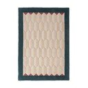 Covor în culoare naturală/albastru-verde țesut manual din lână 200x290 cm Apex Border Wool – Flair Rugs