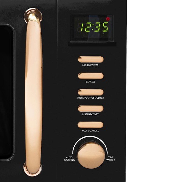 Cuptor cu microunde negru Black & Copper – Haden-image-2