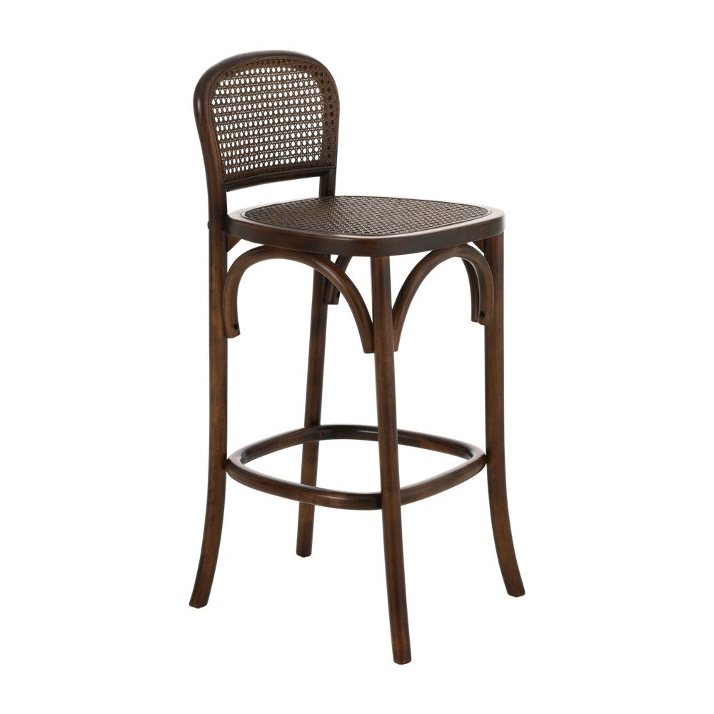 Scaun de bar maro închis din ratan (înălțime șezut 67 cm) Today – Ellos Home