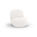 Fotoliu alb cu tapițerie din stofă bouclé Chuck – Micadoni Home