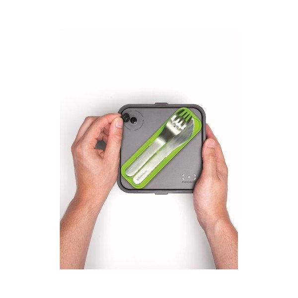 Set tacâmuri de buzunar pentru cutie gustare Monbento, husă verde-image-2