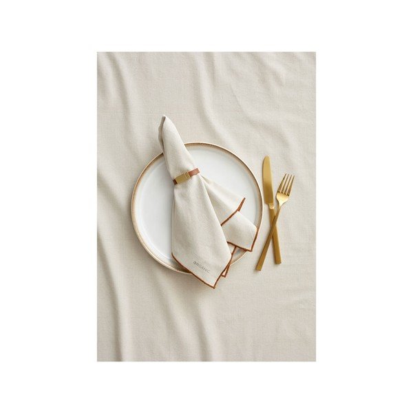 Set 2 șervețele din bumbac Södahl Organic, 50 x 50 cm, bej-image-4