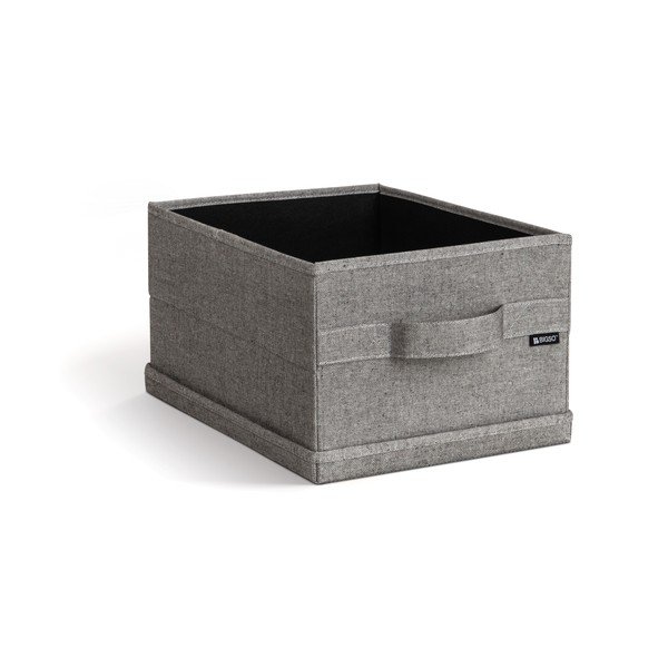 Cutie de depozitare gri din material textil cu capac 27x36x19 cm Soft Storage Small – Bigso-image-3
