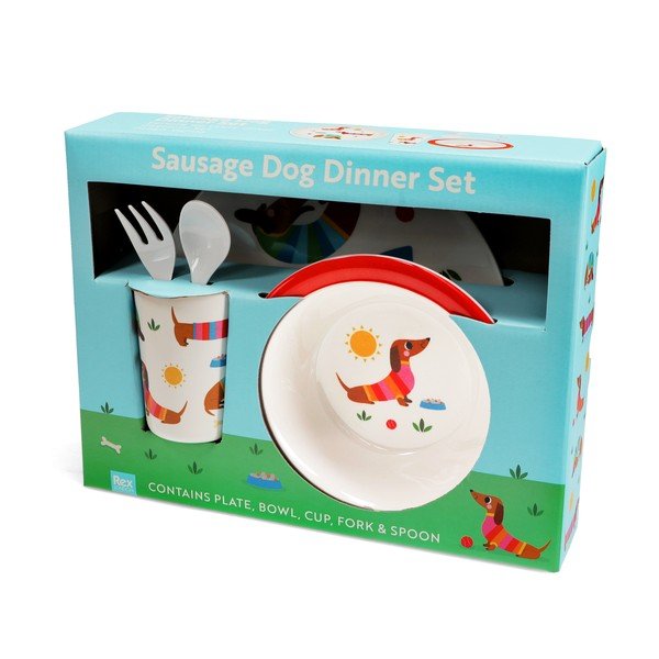 Set de veselă pentru copii 5 buc. Sunny Sausage Dog – Rex London-image-2
