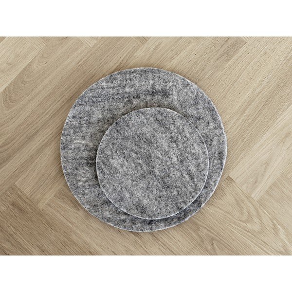 Suport din lână pentru pahar/veselă Wooldot Felt Coaster, ⌀ 30 cm, gri oțel-image-1